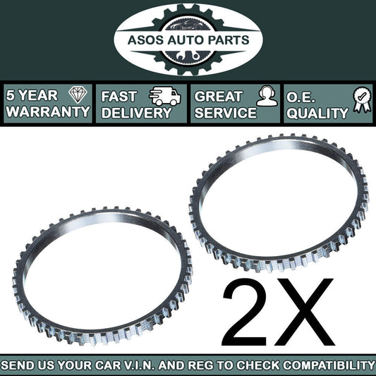 2X ABS RELUCTOR PICK UP RING Fits HYUNDAI I800 Ioad 2.5 CRDi