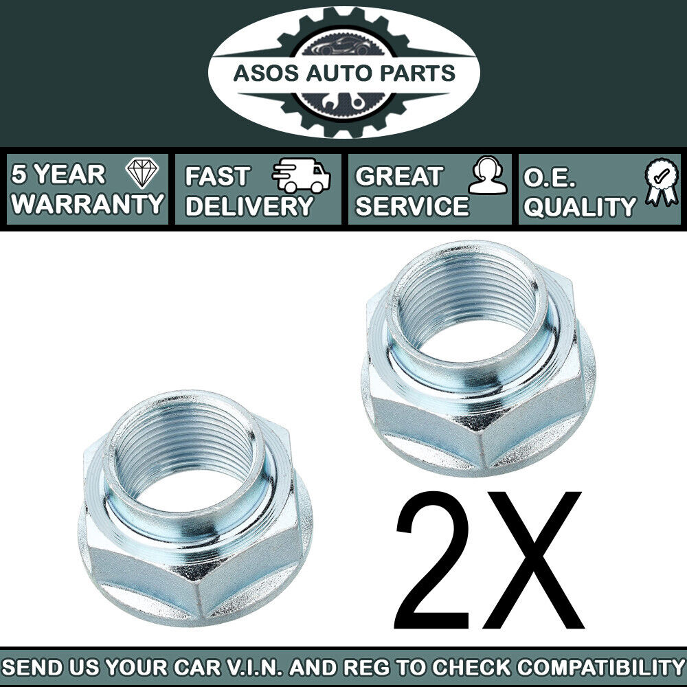 2X FRONT DRIVESHAFT AXLE SPINDLE HUB NUT Fits MAZDA 323 626