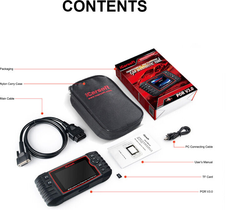 iCARSOFT POR V3.0 - PORSCHE  - 2023 - DIAGNOSTIC TOOL