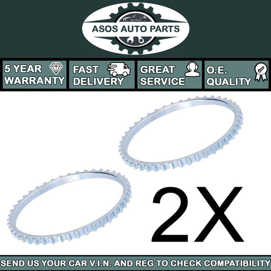 2X ABS RELUCTOR PICK UP RING Fits FORD TRANSIT MK7 2.2 TDCI FWD