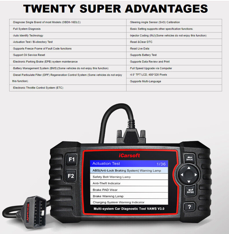 iCARSOFT VAWS V2.0 - VW VOLKSWAGEN - 2023 - DIAGNOSTIC TOOL