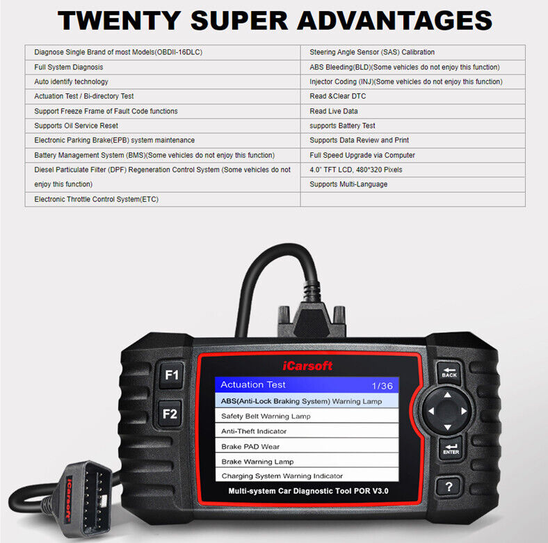 iCARSOFT POR V3.0 - PORSCHE  - 2023 - DIAGNOSTIC TOOL