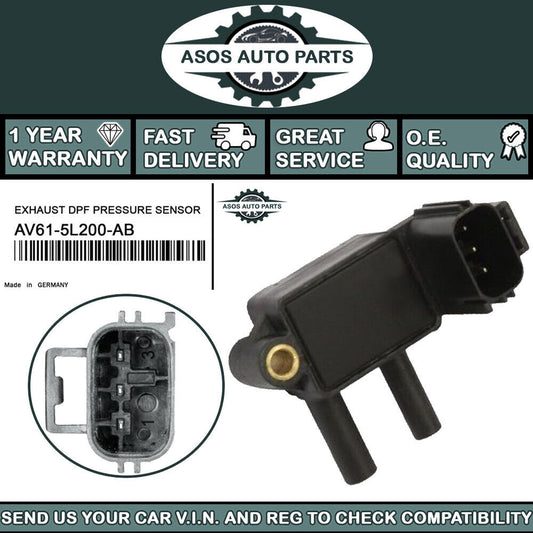 CAR EXHAUST DPF PRESSURE SENSOR Fits FORD C-MAX FOCUS GALAXY KUGA MONDEO S-MAX