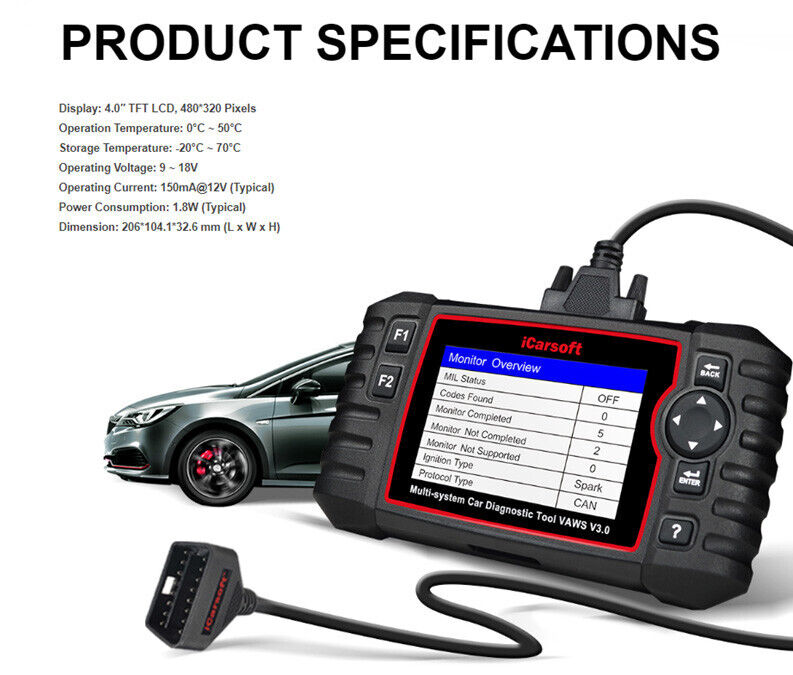 iCARSOFT VAWS V2.0 - VW VOLKSWAGEN - 2023 - DIAGNOSTIC TOOL