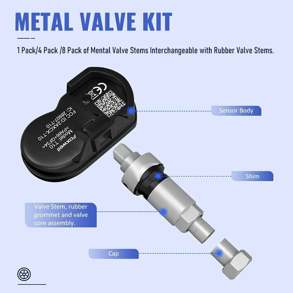 UNIVERSAL TIRE PRESSURE MONITORING SENSOR TPMS FOXWELL T10 315MHz 433MHz