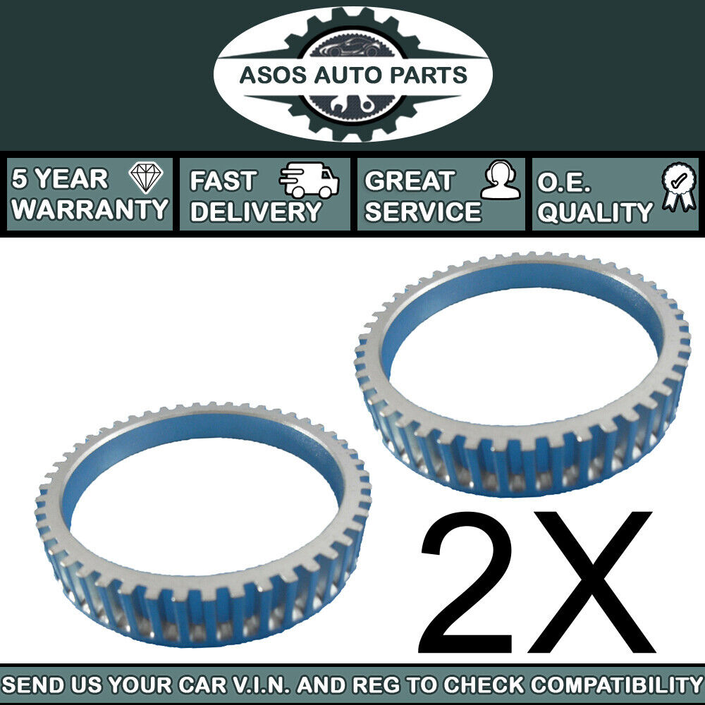 2X ABS RELUCTOR PICK UP RING Fits HYUNDAI IX35 2.0 / 2.0 CRDi 2010-2021