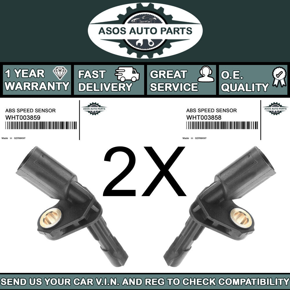 2X REAR ABS SPEED SENSOR Fits VW BEETLE JETTA PASSAT SCIROCCO TIGUAN TOURAN