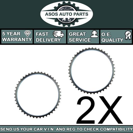 2X ABS RELUCTOR PICK UP RING Fits FIAT FULLBACK PICKUP 2016-ON 2.4 D