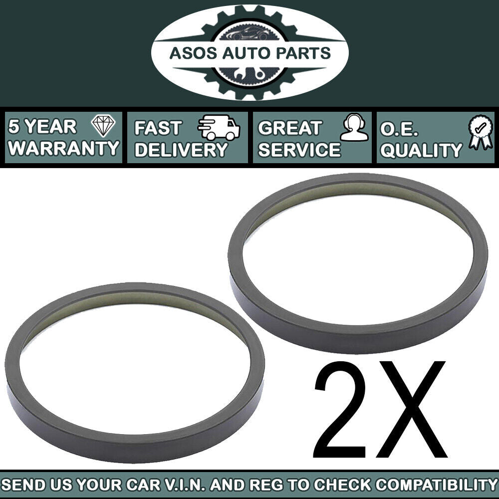 2X ABS MAGNETIC PICK UP RING Fits PEUGEOT 3008 [2009-2020] REAR DISCS