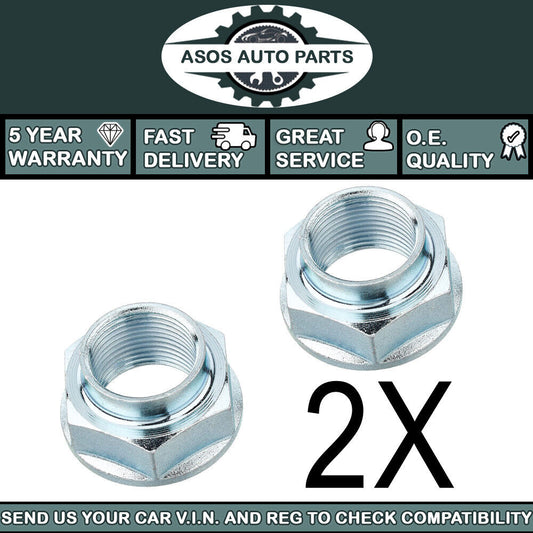 2X FRONT DRIVESHAFT AXLE SPINDLE HUB NUT Fits VAUXHALL ADAM CORSA FORD KA 1.3i