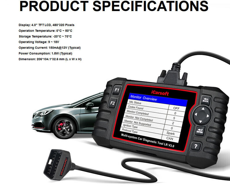 iCARSOFT LR V3.0 - JAGUAR LAND ROVER - 2023 - DIAGNOSTIC TOOL