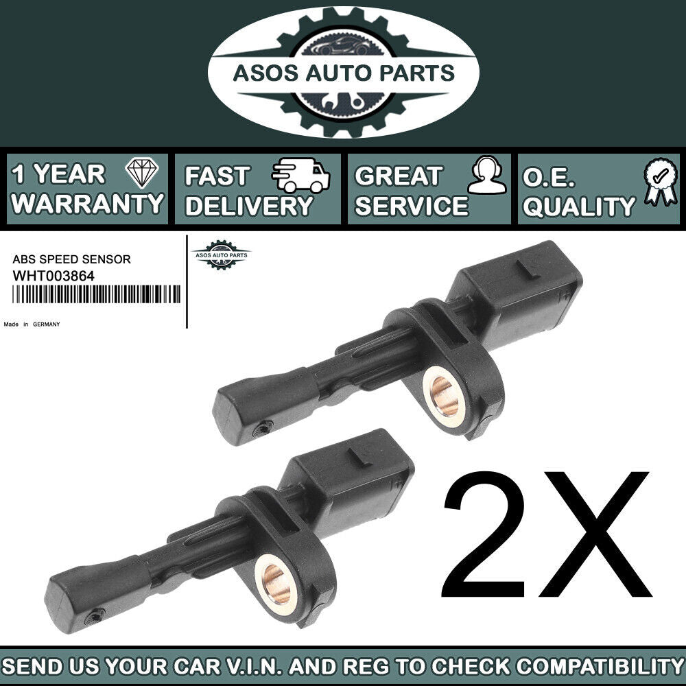 2X REAR ABS SPEED SENSOR Fits VW CADDY CRAFTER GOLF PASSAT TIGUAN WHT003864