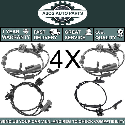 4X ABS SPEED SENSOR Fits CHRYSLER 300C LANCIA THEMA