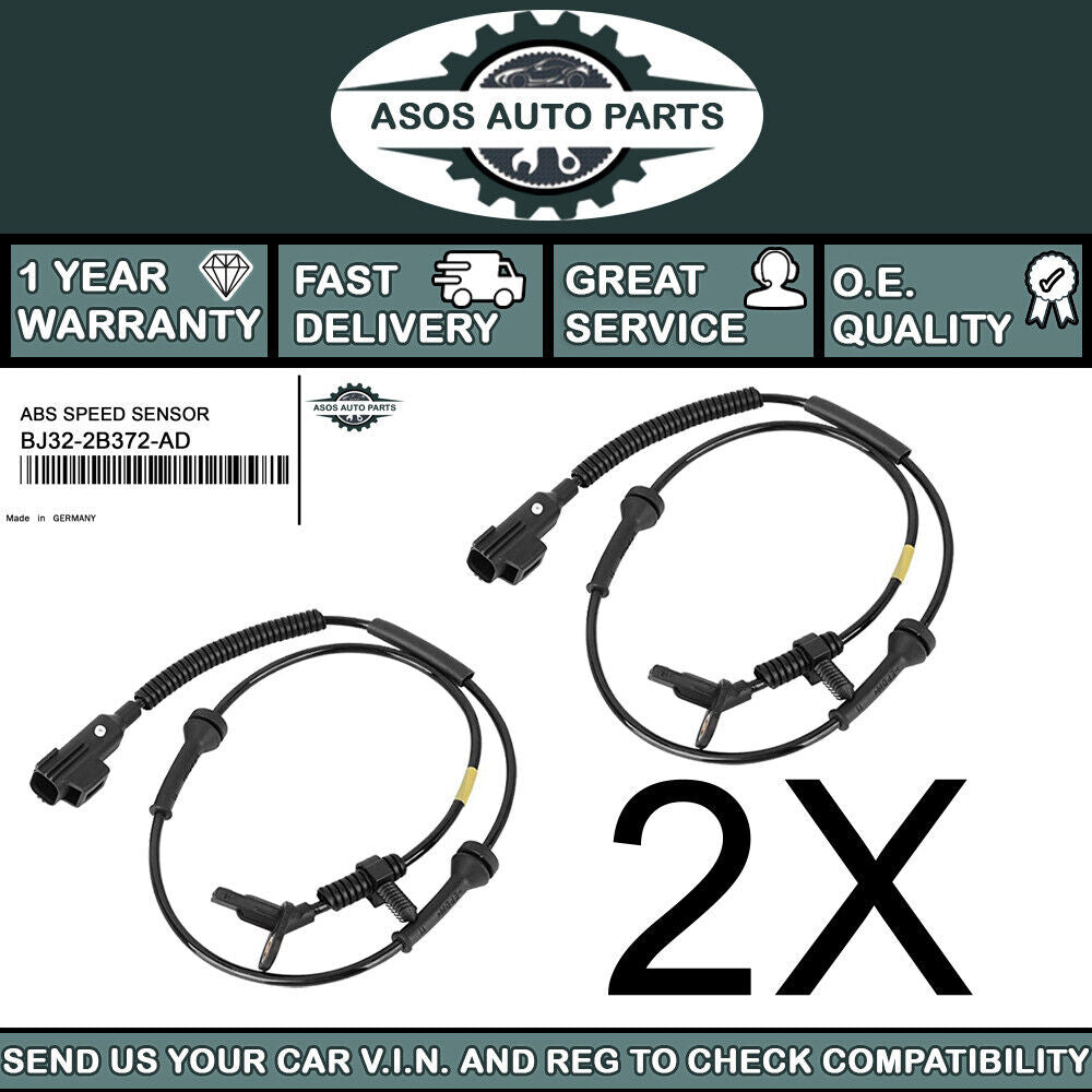 2X FRONT ABS SPEED SENSOR Fits LAND ROVER DISCOVERY SPORT EVOQUE BJ32-2B372-AD