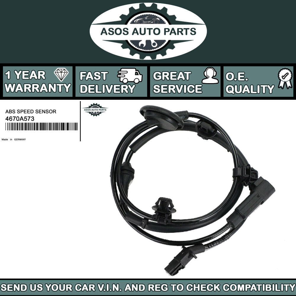 REAR LEFT ABS SPEED SENSOR Fits MITSUBISHI ASX OUTLANDER III 4670A573