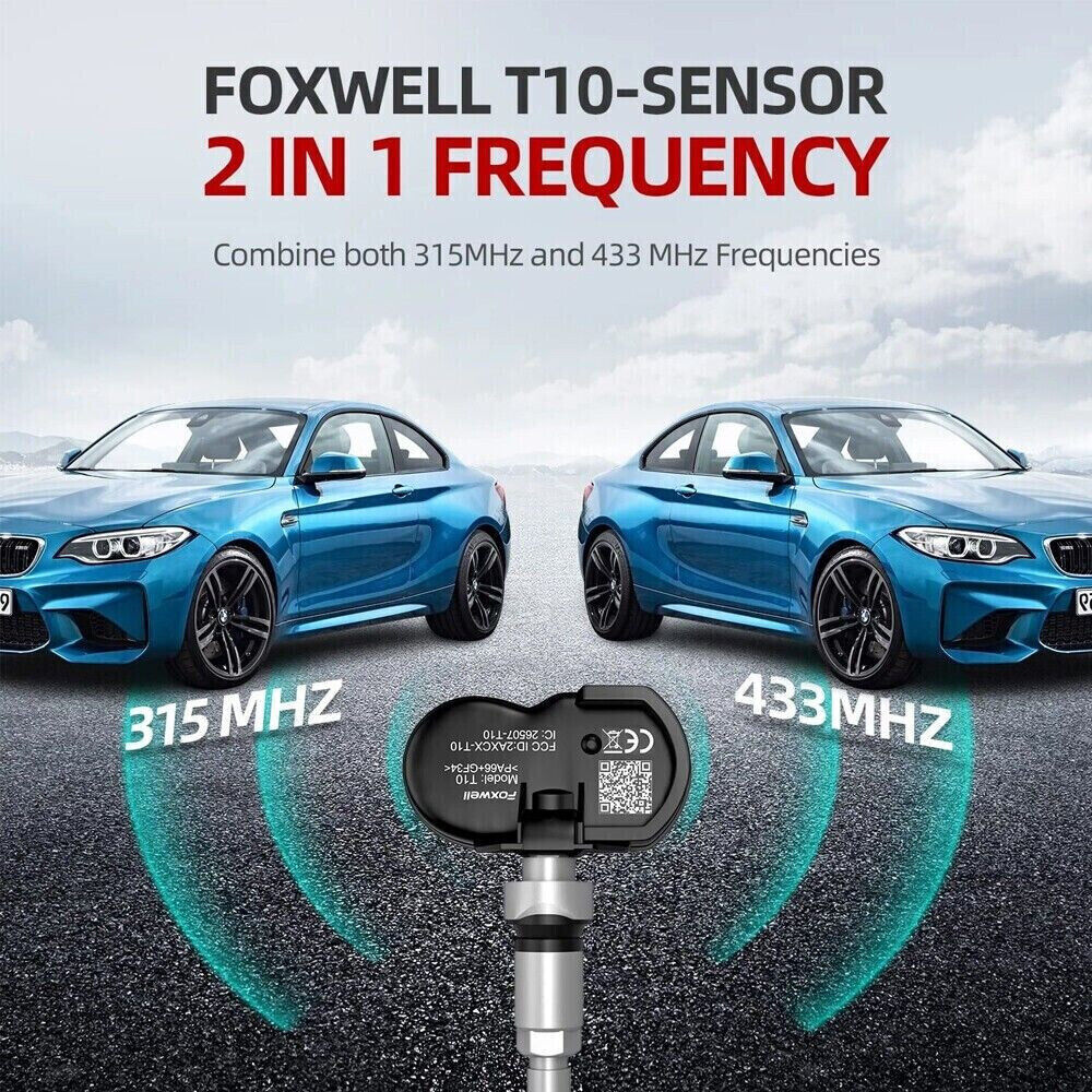 UNIVERSAL TIRE PRESSURE MONITORING SENSOR TPMS FOXWELL T10 315MHz 433MHz