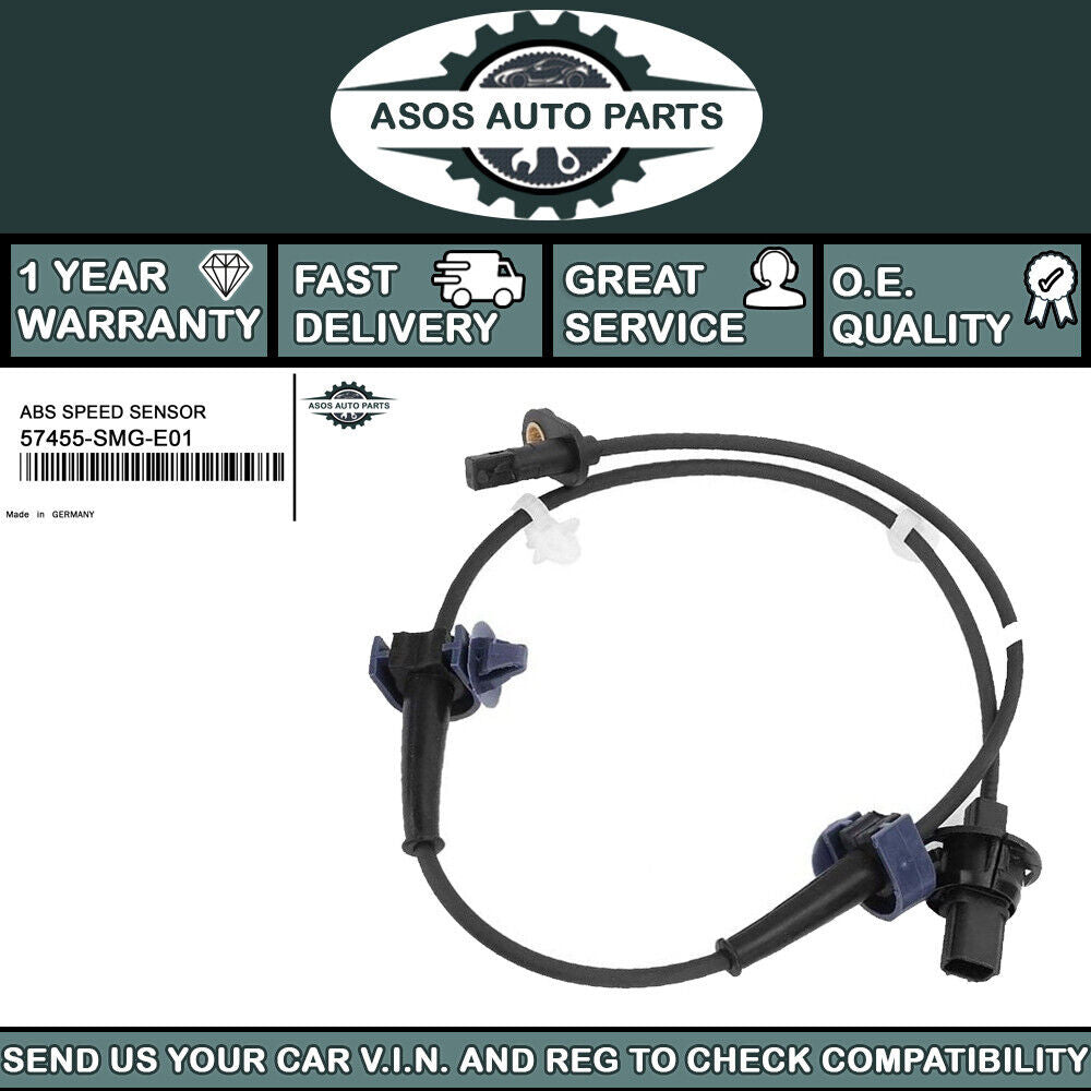 FRONT LEFT ABS SPEED SENSOR Fits HONDA CIVIC VIII HATCHBACK 57455-SMG-E01