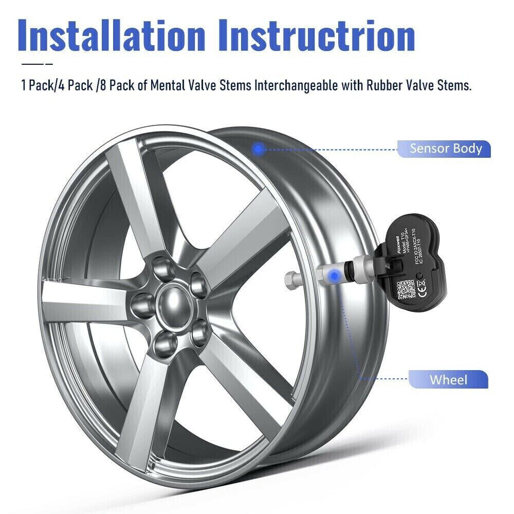 UNIVERSAL TIRE PRESSURE MONITORING SENSOR TPMS FOXWELL T10 315MHz 433MHz