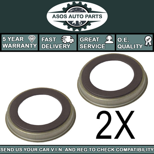 2X ABS MAGNETIC PICK UP RING FITS VAUXHALL COMBO MK2 C REAR DRUMS