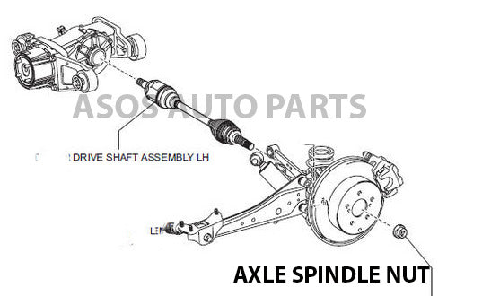 Fits MAZDA 2 DRIVESHAFT SPINDLE NUT 1.3 1.5 {2007-2015} FRONT