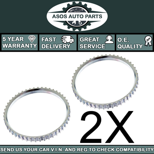 2X ABS RELUCTOR PICK UP RING Fits VOLVO XC90 MK1 2003-2014 FRONT