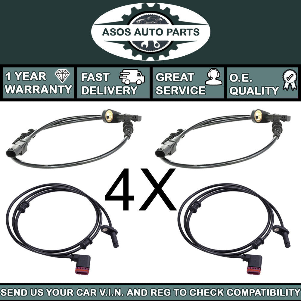 4X ABS SPEED SENSOR Fits M-BENZ CLS C219 E-CLASS W211 S211