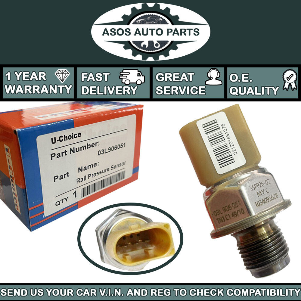 FUEL RAIL HIGH PRESSURE SENSOR Fits SEAT ALHAMBRA ALTEA EXEO IBIZA LEON TOLEDO