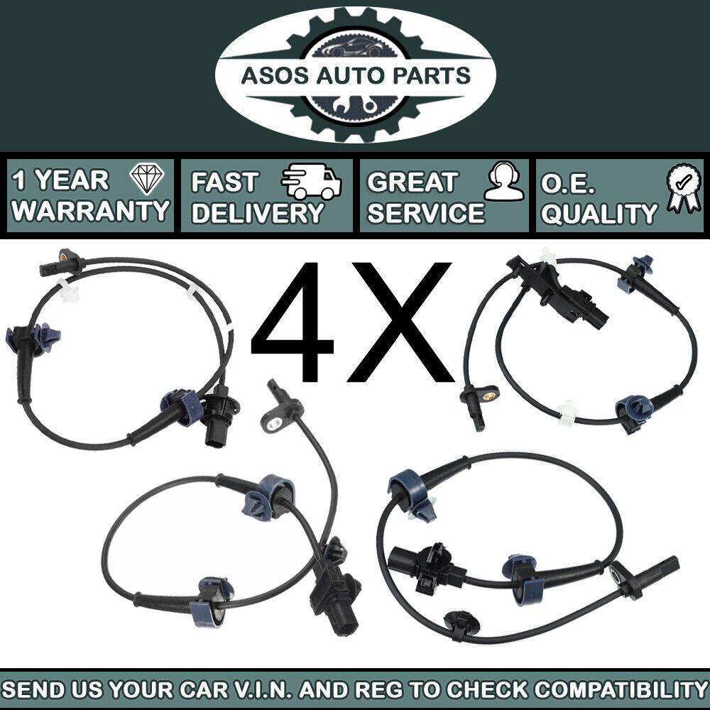 4X ABS SPEED SENSOR Fits HONDA CIVIC VIII HATCHBACK