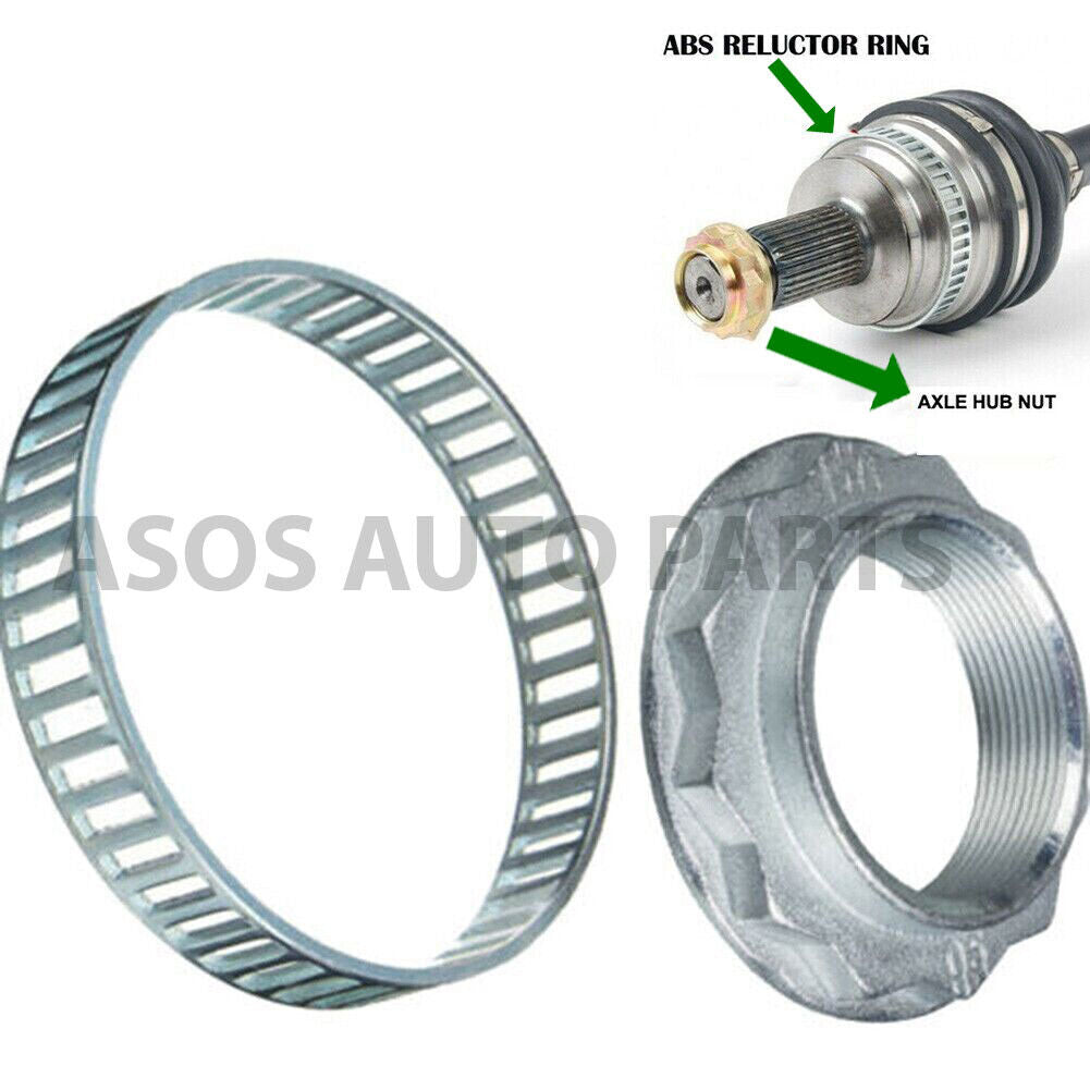 Fits BMW 1 SERIES E81 E82 E87 E88 ABS RELUCTOR RING +SPINDLE NUT  116d 118d 120d